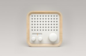 Cool little radio. This is a picture caption